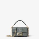 FENDI Baguette® Mini English green stingray leather bag